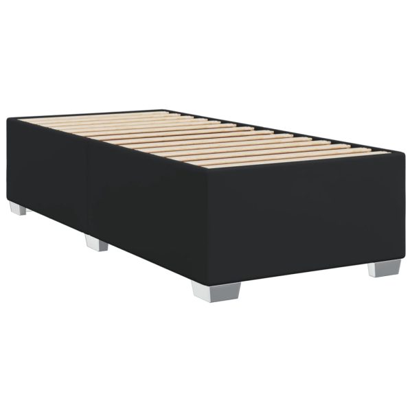 Giroletto A Molle Con Materasso Nero 80x200 Cm In Similpelle - Image 5