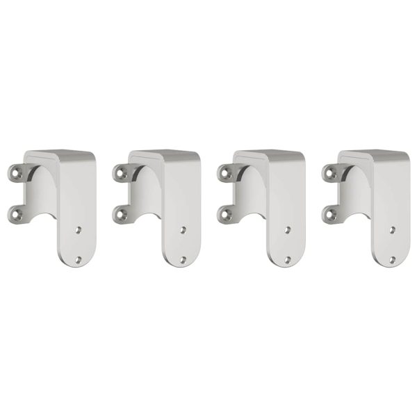 Kit Binari Porta Scorrevole 200 Cm Acciaio Inossidabile Argento - Image 4