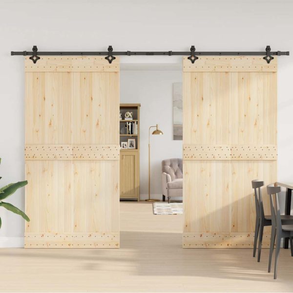Kit Di Binari Per Porte Scorrevoli 305 Cm Acciaio Nero - Image 3
