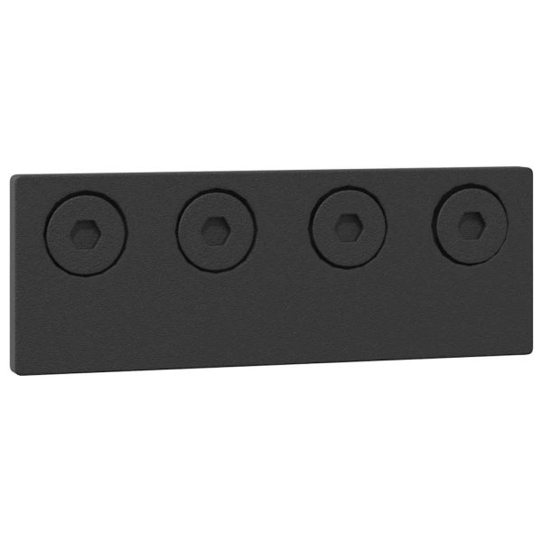 Kit Di Binari Per Porte Scorrevoli 366 Cm Acciaio Nero - Image 4