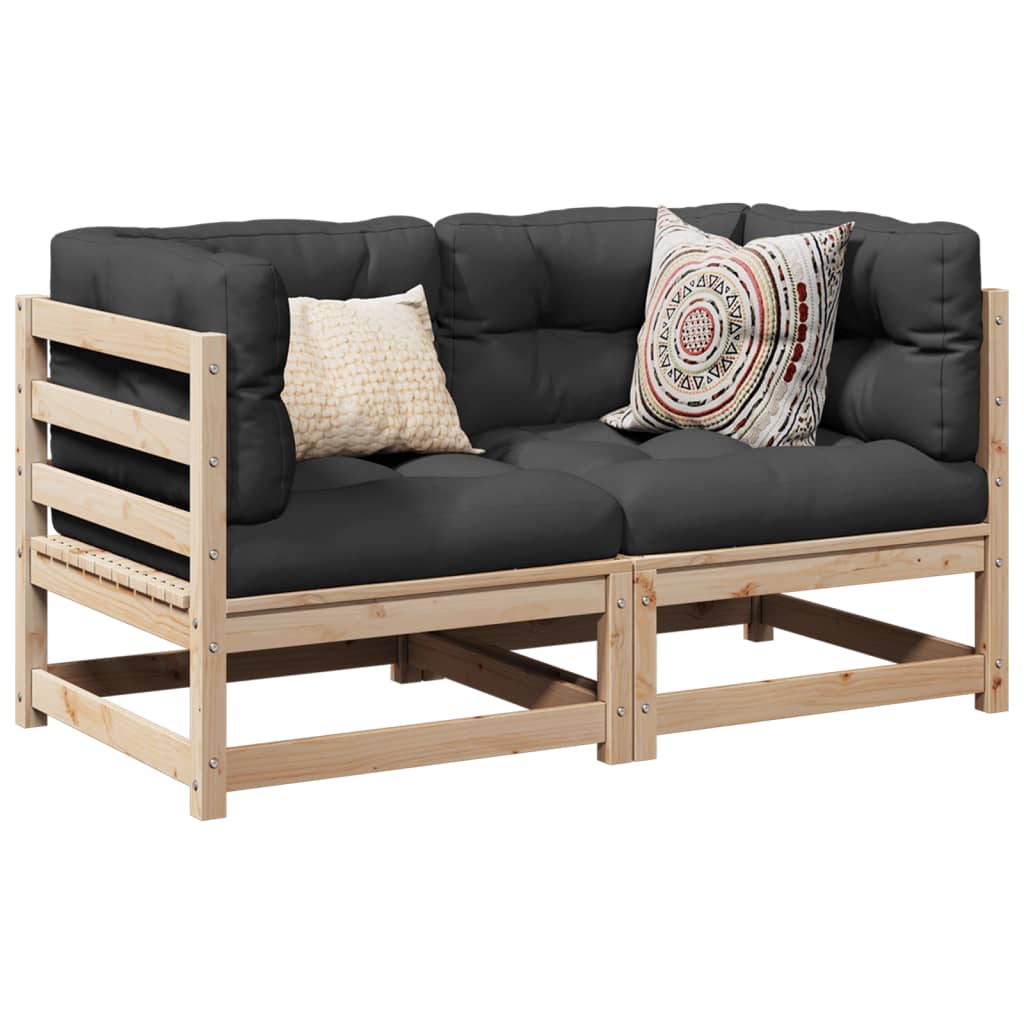 Set Divani Da Giardino 2 Pz In Legno Massello Di Pino
