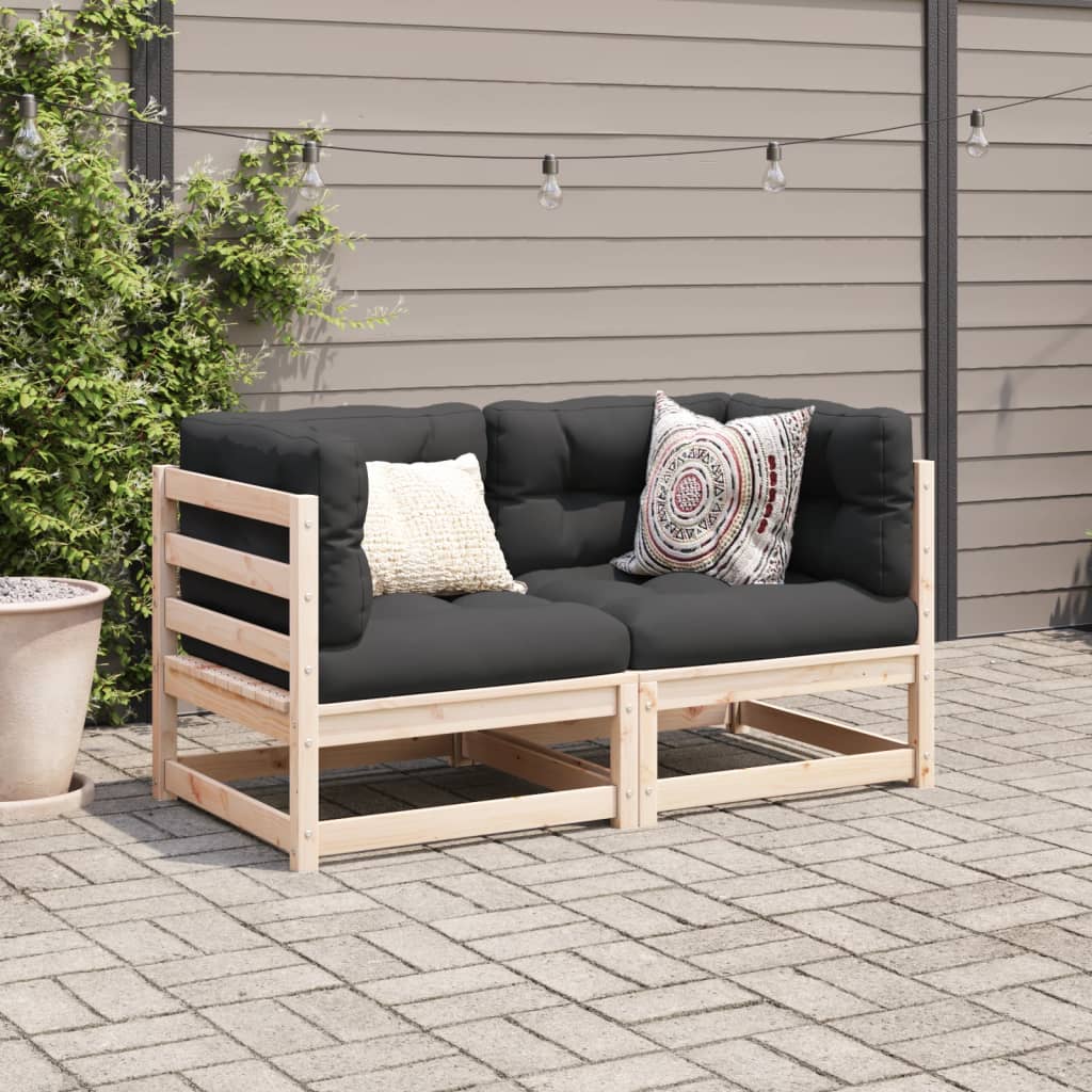 Set Divani Da Giardino 2 Pz In Legno Massello Di Pino - Image 3