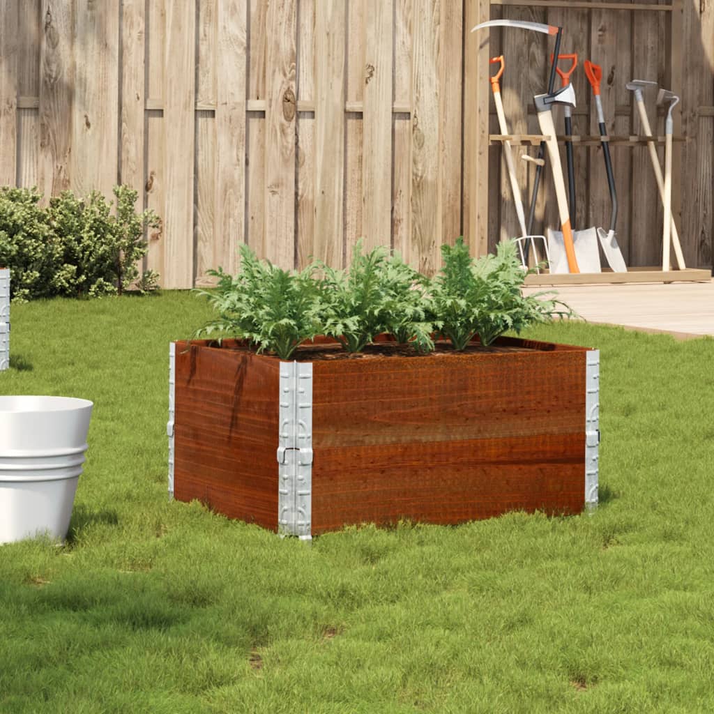 Fioriera Da Giardino Marrone 80x60 Cm Legno Massello Di Pino