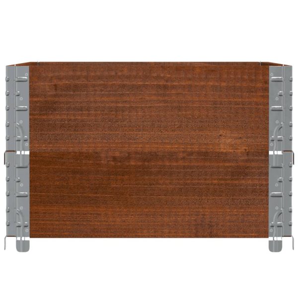 Fioriera Da Giardino Marrone 80x60 Cm Legno Massello Di Pino - Image 4