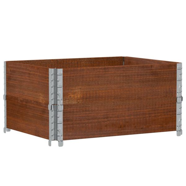 Fioriera Da Giardino Marrone 80x60 Cm Legno Massello Di Pino - Image 5