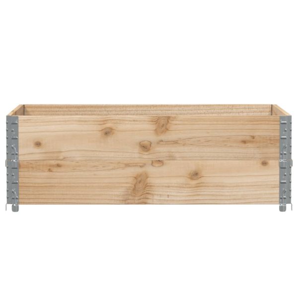 Fioriera Da Giardino Marrone 120x80 Cm Legno Massello Di Pino - Image 3