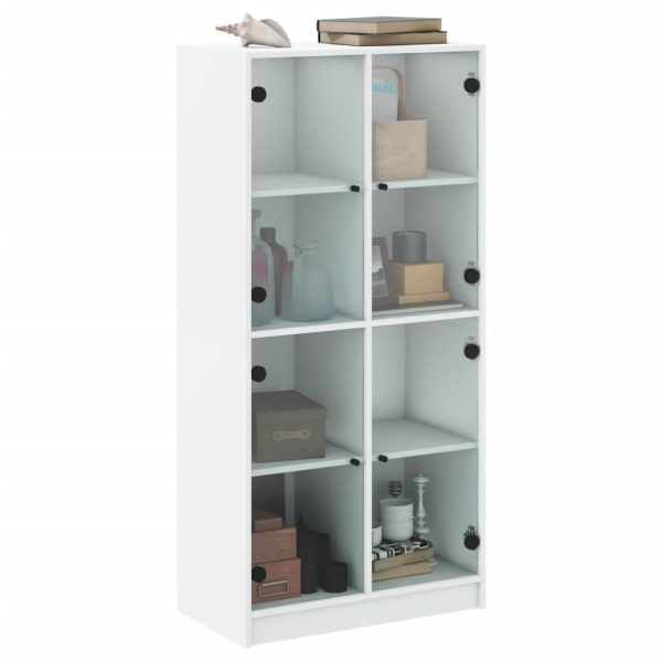 Credenza Con Ante Bianca 68x37x142 Cm Legno Multistrato - Image 5