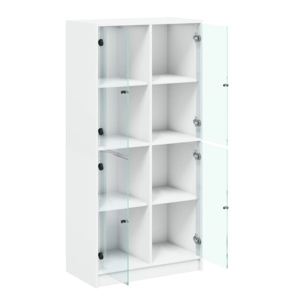 Credenza Con Ante Bianca 68x37x142 Cm Legno Multistrato - Image 6