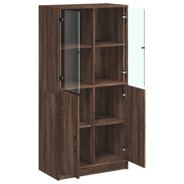 Credenza Con Ante Rovere Marrone 68x37x142 Cm Legno Multistrato - Image 6