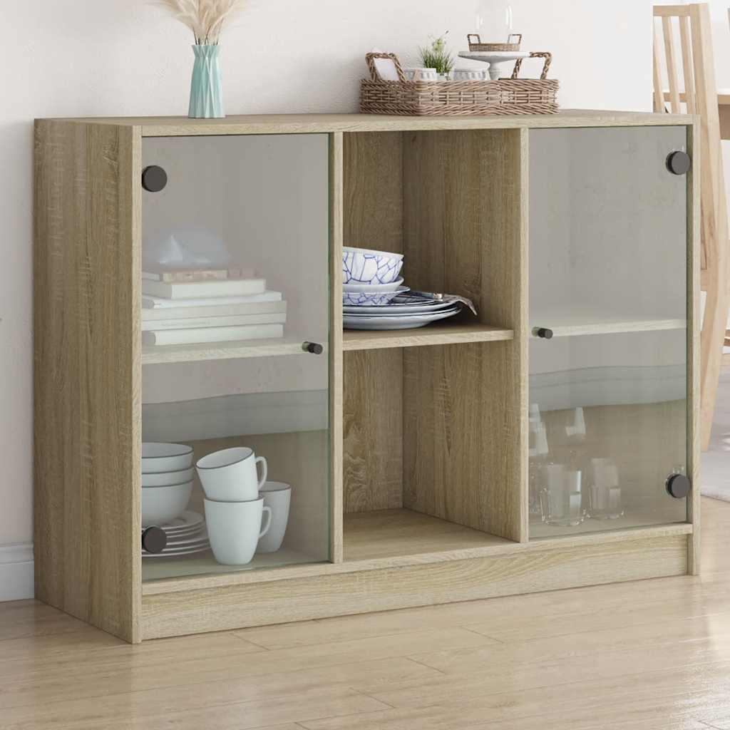 Credenza Rovere Sonoma 102x37x75,5 Cm In Legno Multistrato