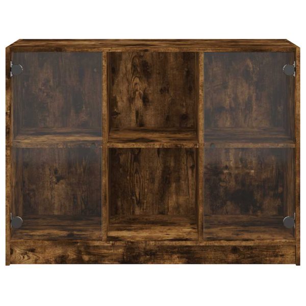 Credenza Rovere Fumo 102x37x75,5 Cm In Legno Multistrato - Image 6