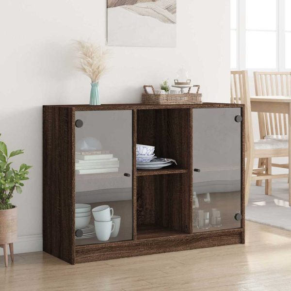 Credenza Rovere Marrone 102x37x75,5 Cm In Legno Multistrato - Image 3