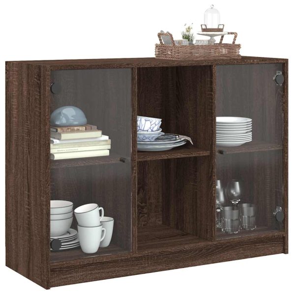 Credenza Rovere Marrone 102x37x75,5 Cm In Legno Multistrato - Image 5