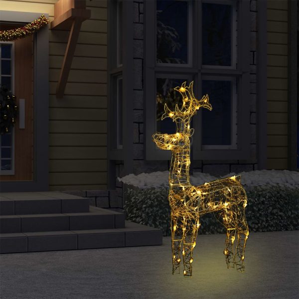 Renne E Slitta Decorazione Natale 90 Led 60x16x100 Cm Acrilico - Image 3