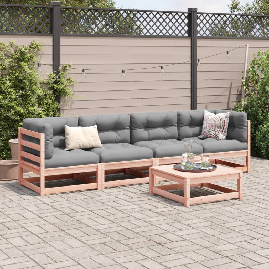 Set Divani Da Giardino 5 Pz In Legno Massello Abete Douglas - Image 3