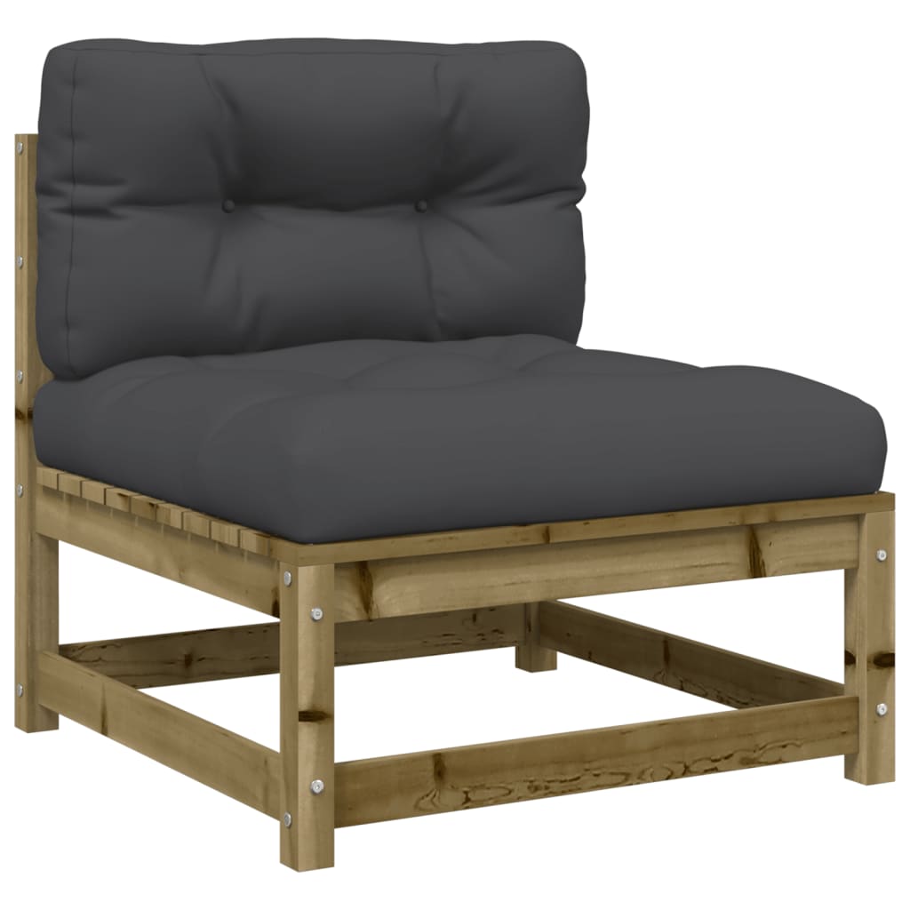 Set Divani Da Giardino 8pz Con Cuscini Legno Impregnato Di Pino - Image 5