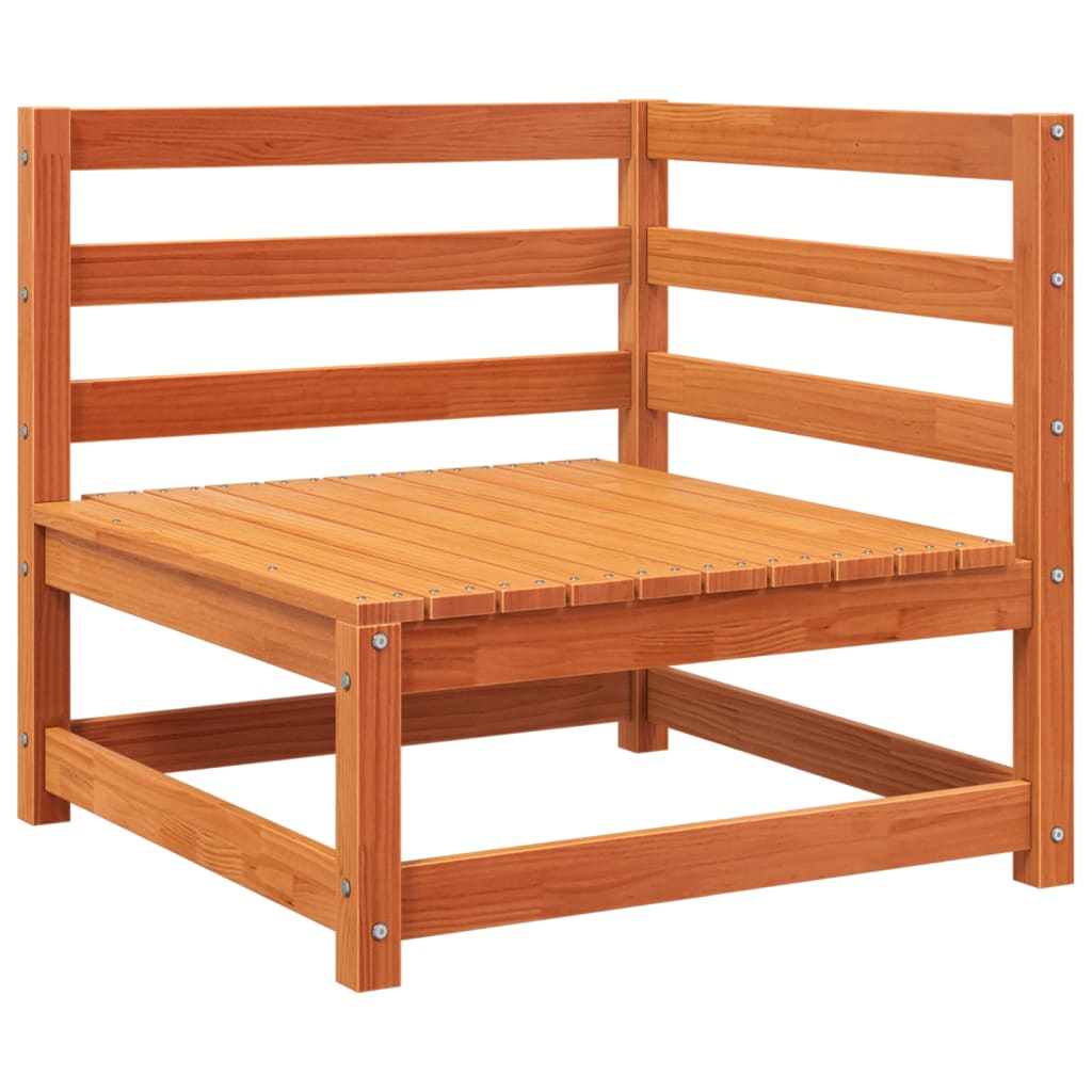 Set Divani Da Giardino 6 Pz Marrone Cera Legno Massello Pino - Image 4