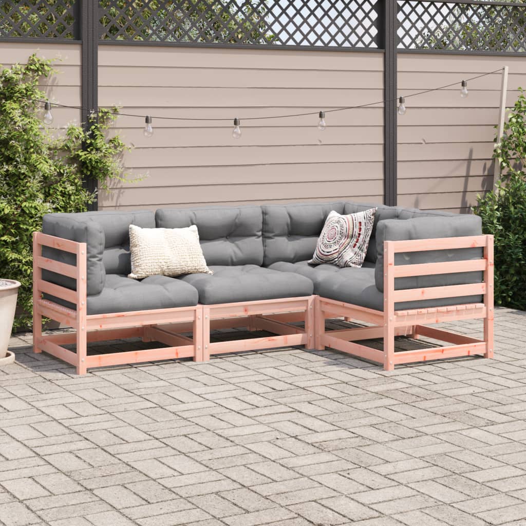 Set Divani Da Giardino 4 Pz In Legno Massello Abete Douglas - Image 3