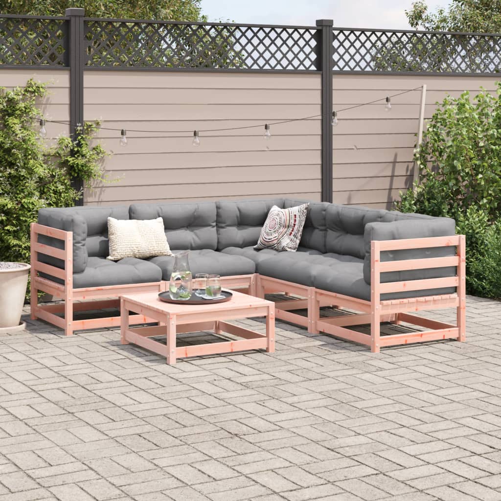 Set Divani Giardino 6 Pz Cuscini Legno Massello Abete Douglas - Image 3