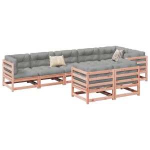 Set Divani Da Giardino 8 Pz Con Cuscini Massello Abete Douglas
