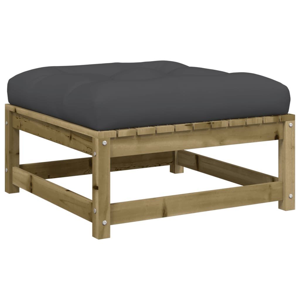 Set Divani Da Giardino 7pz Con Cuscini Legno Impregnato Di Pino - Image 6