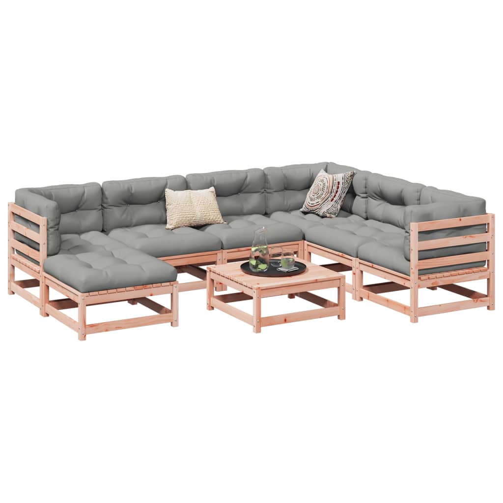 Set Divani Da Giardino 8 Pz In Legno Massello Abete Douglas