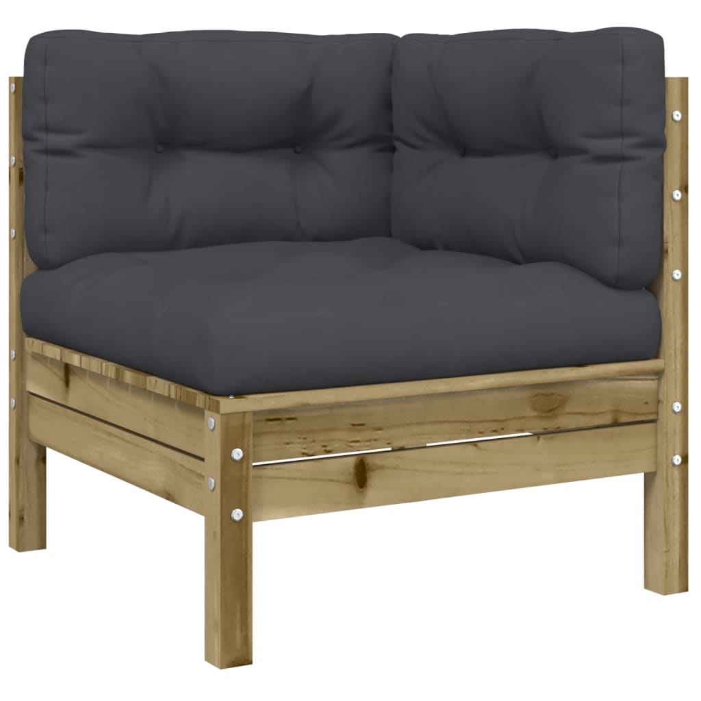 Set Divani Da Giardino 8pz Con Cuscini Legno Impregnato Di Pino - Image 4
