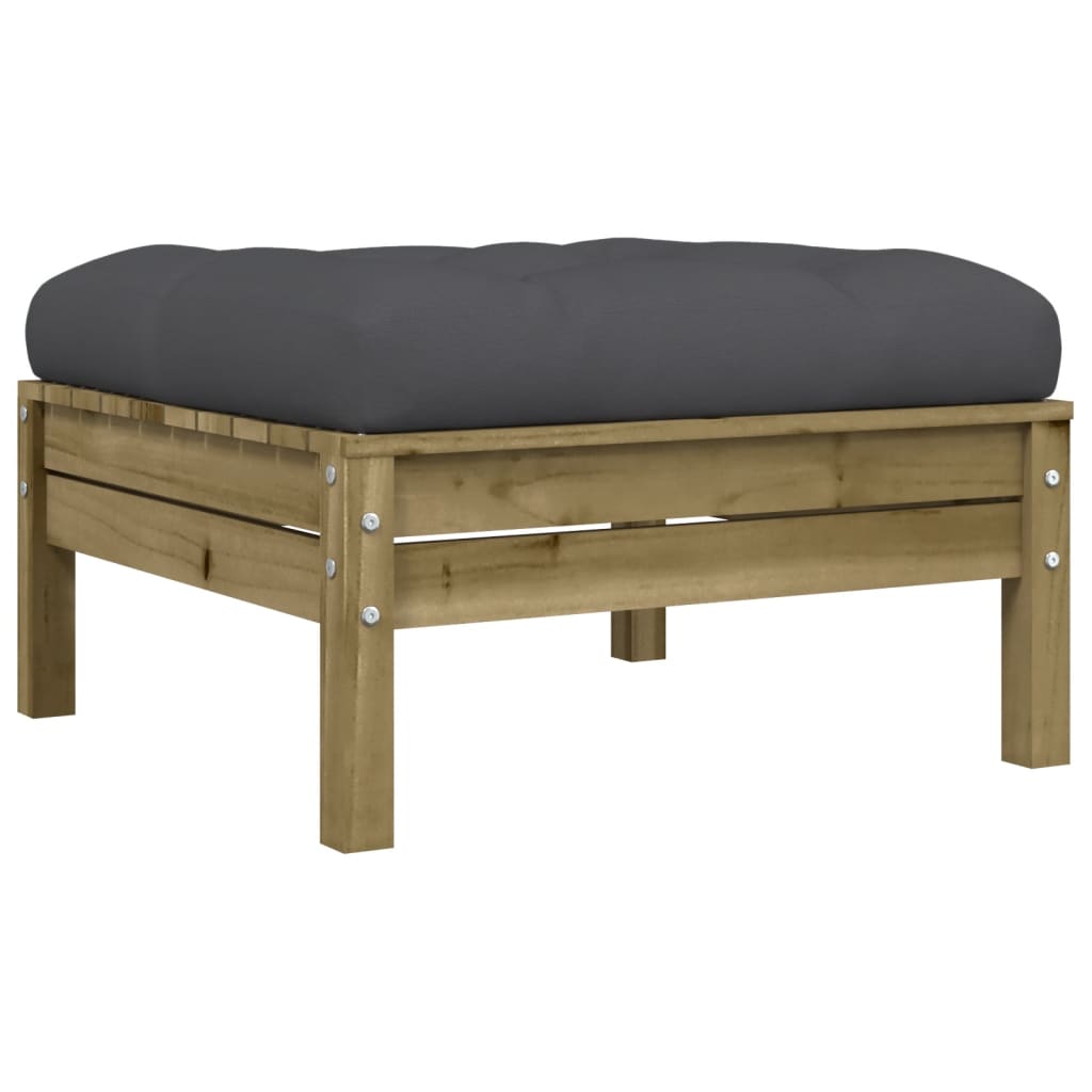 Set Divani Da Giardino 8pz Con Cuscini Legno Impregnato Di Pino - Image 6