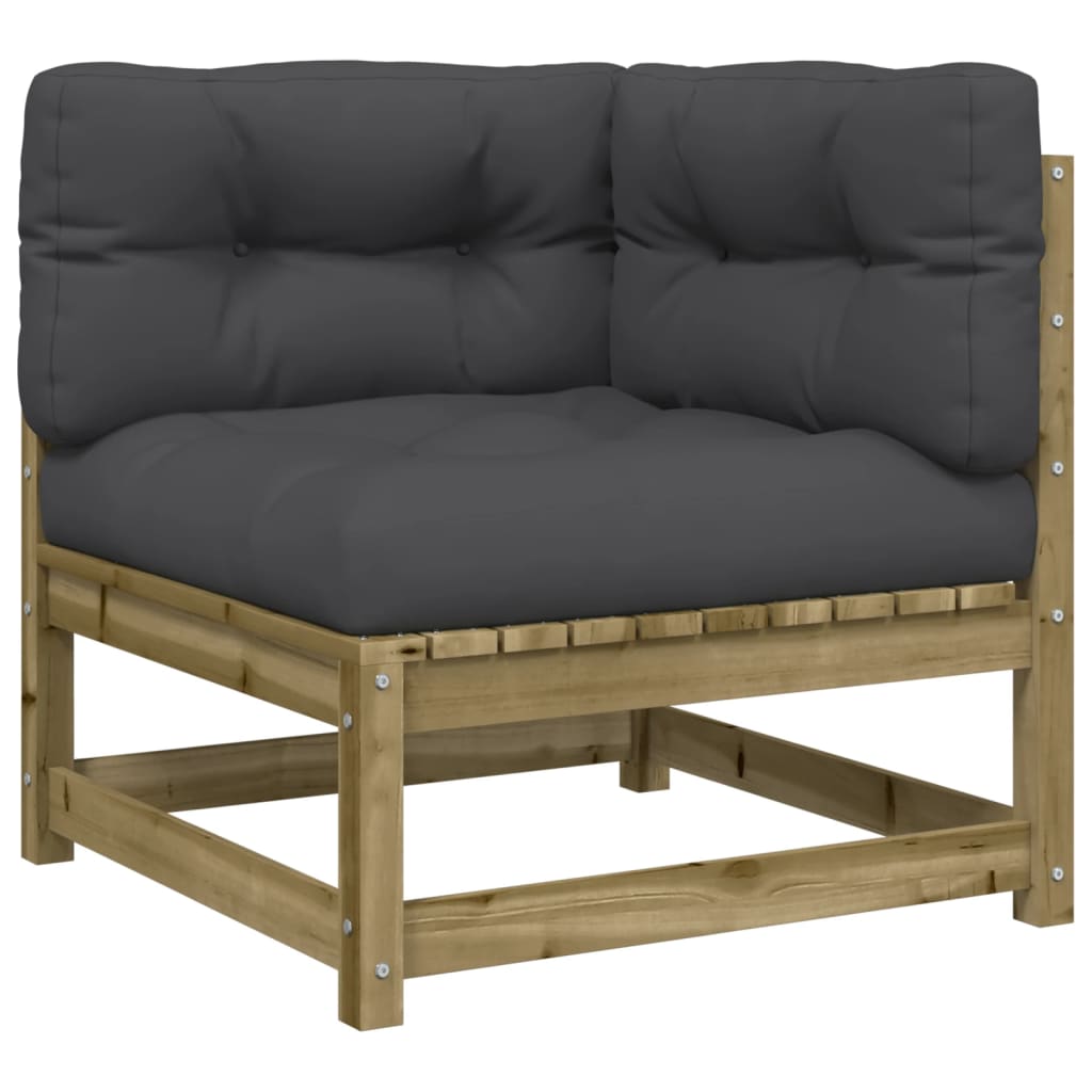 Set Divani Da Giardino 9pz Con Cuscini Legno Impregnato Di Pino - Image 4