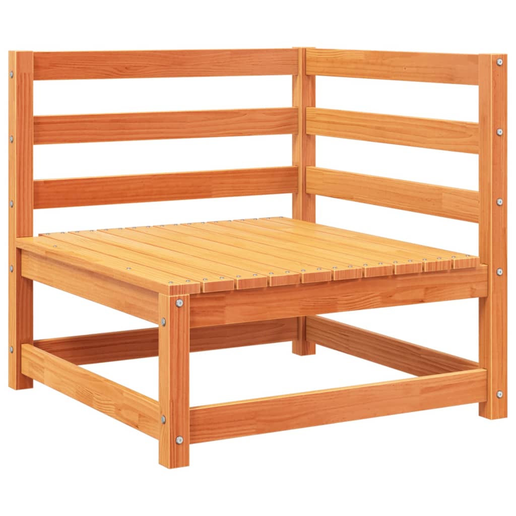 Set Divani Da Giardino 10 Pz Marrone Cera Legno Massello Pino - Image 6