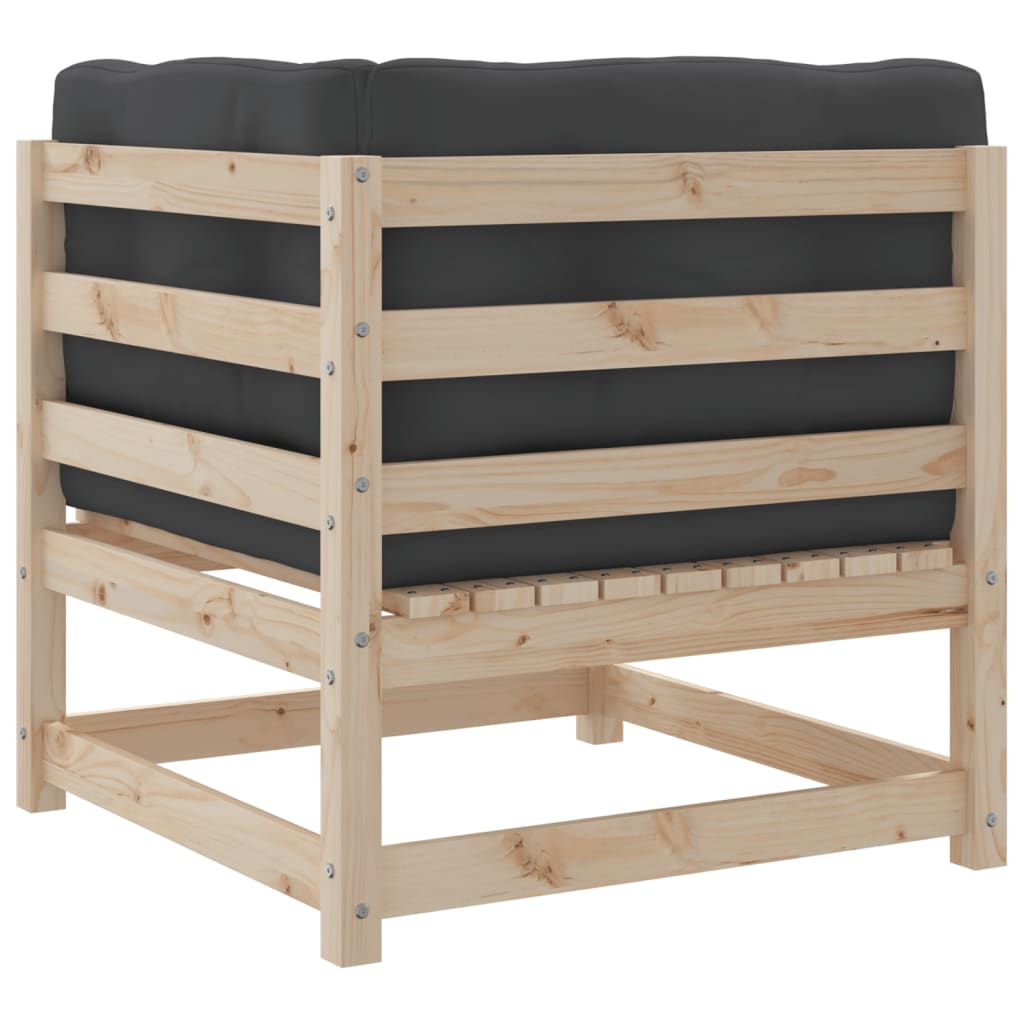 Set Divani Giardino 6 Pz Con Cuscini In Legno Massello Di Pino - Image 6