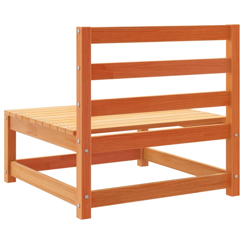 Set Divani Da Giardino 10 Pz Marrone Cera Legno Massello Pino - Image 6