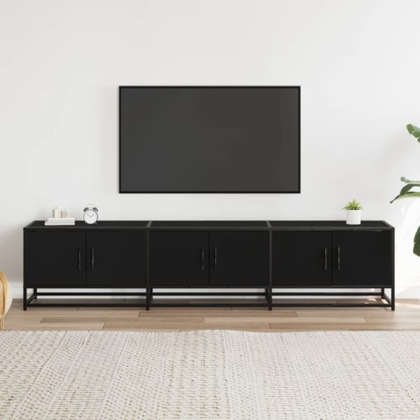 Mobile Porta Tv Nero 180x35x41 Cm In Truciolato - Image 3