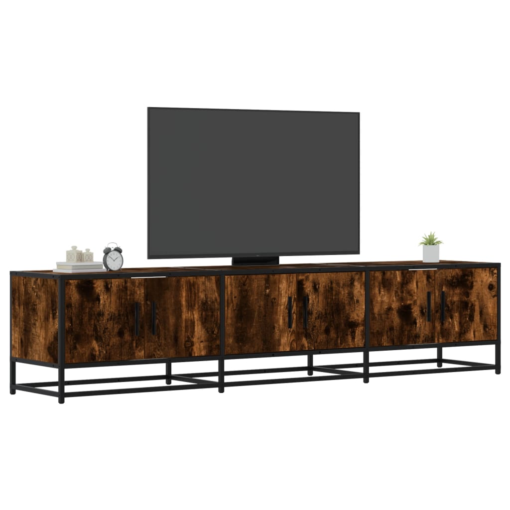 Mobile Porta Tv Rovere Fumo 180x35x41 Cm In Truciolato