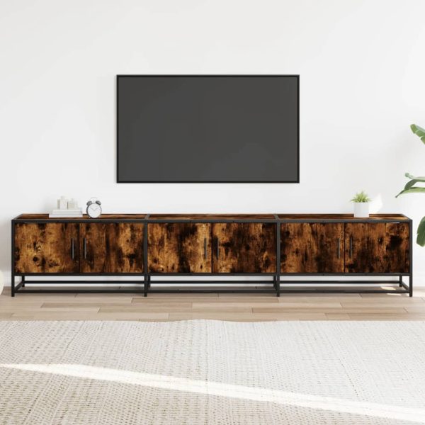 Mobile Tv Rovere Fumo 210x35x41 Cm In Truciolato - Image 3