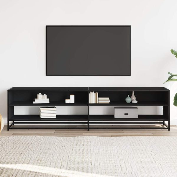 Mobile Porta Tv Nero 180,5x40x46 Cm In Truciolato - Image 3