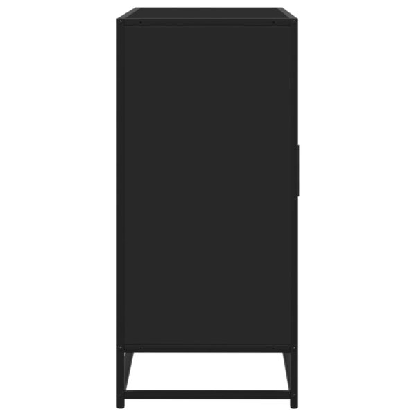 Credenza Nera 92x35x76 Cm In Legno Multistrato - Image 5