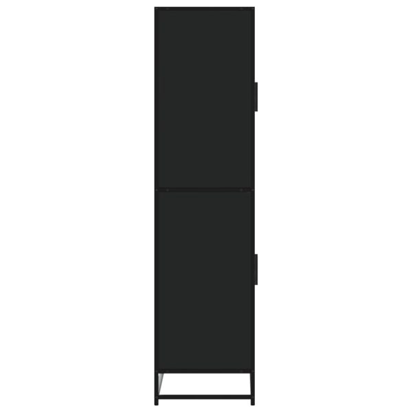 Credenza Nera 68x35x139 Cm In Truciolato - Image 5