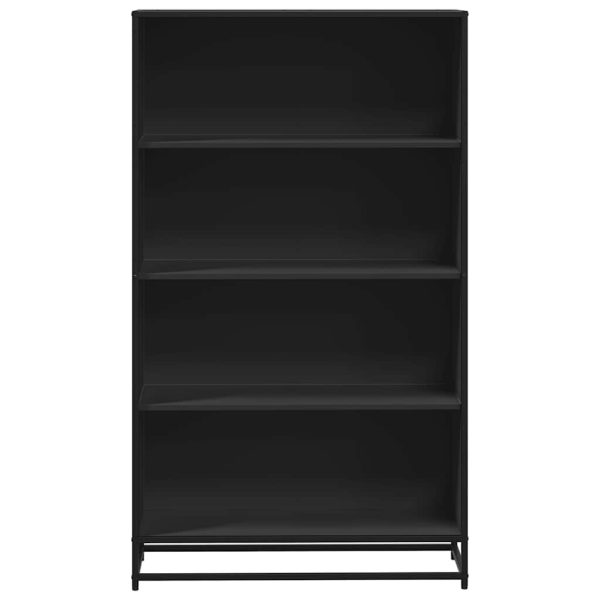 Libreria Nera 80,5x35x139 Cm In Truciolato - Image 4