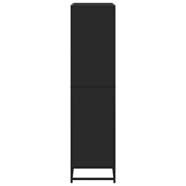 Libreria Nera 80,5x35x139 Cm In Truciolato - Image 5
