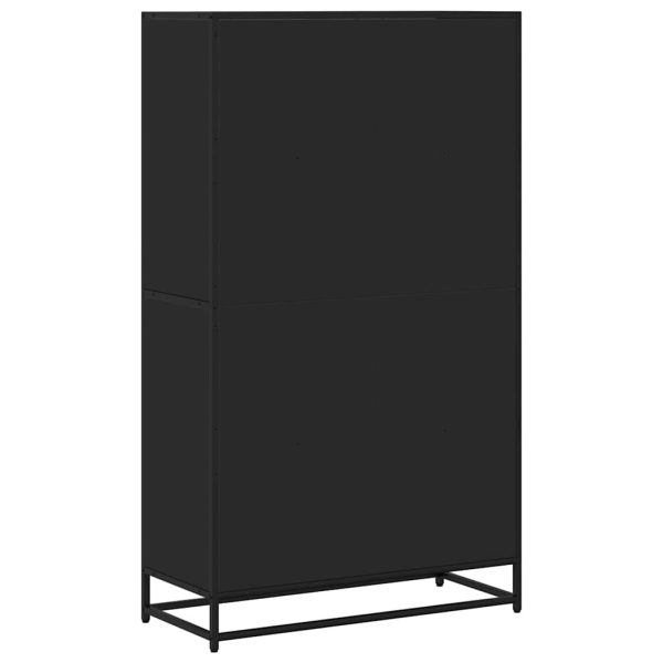 Libreria Nera 80,5x35x139 Cm In Truciolato - Image 6