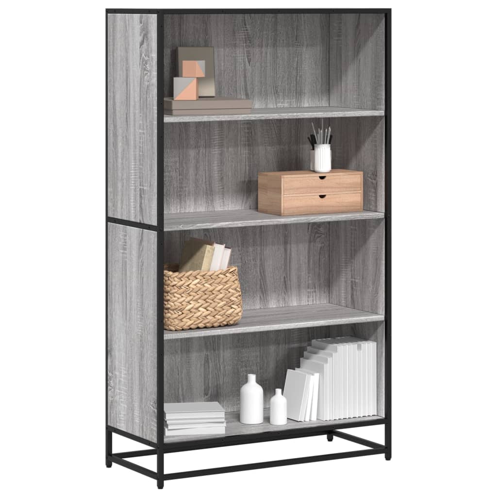 Libreria Grigio Sonoma 80,5x35x139 Cm In Truciolato