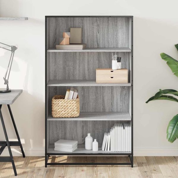 Libreria Grigio Sonoma 80,5x35x139 Cm In Truciolato - Image 3