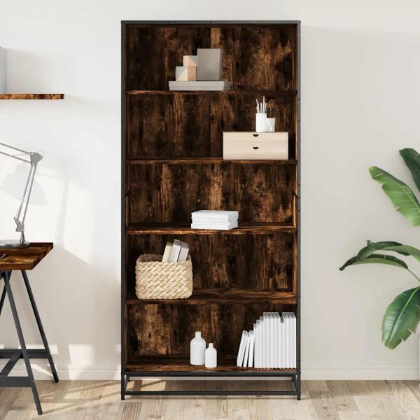 Libreria Rovere Fumo 80,5x35x170,5 Cm In Truciolato - Image 3