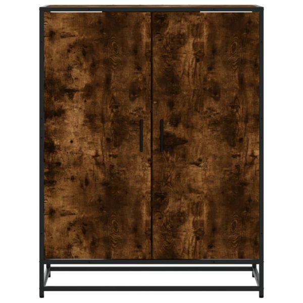 Scarpiera Rovere Fumo 75x38x97,5 Cm Legno Multistrato Metallo - Image 4