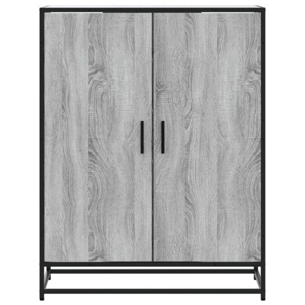 Scarpiera Grigio Sonoma 75x38x97,5 Cm Legno Multistrato Metallo - Image 4
