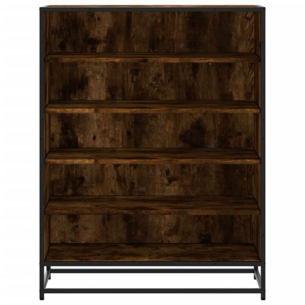 Scarpiera Rovere Fumo 75x38x97,5 Cm Legno Multistrato Metallo - Image 4