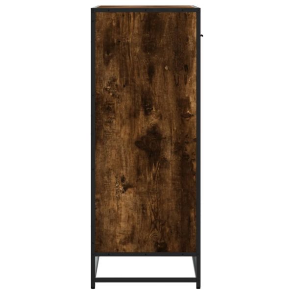 Scarpiera Rovere Fumo 75x38x97,5 Cm Legno Multistrato Metallo - Image 5