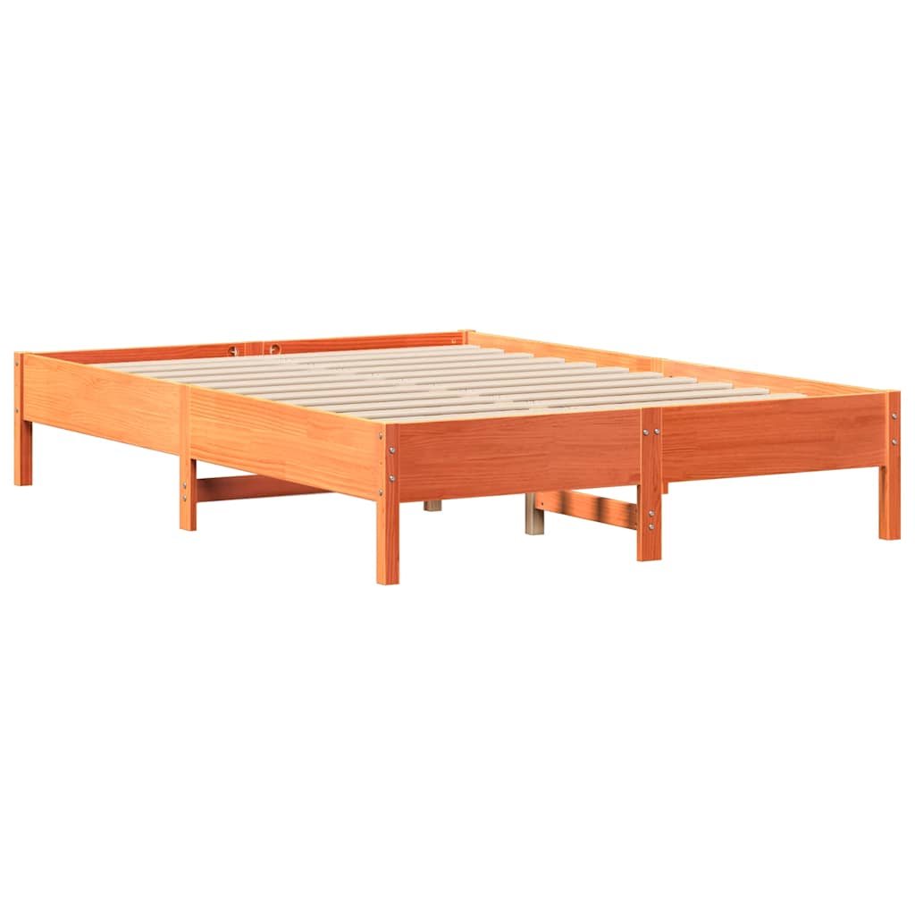 Letto Senza Materasso Marrone Cera 120x200 Cm In Legno Di Pino - Image 5