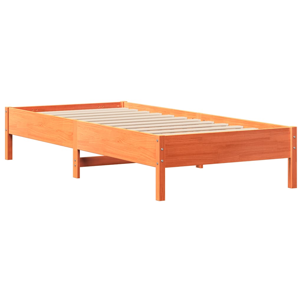 Letto Senza Materasso Marrone Cera 90x190 Cm In Legno Di Pino - Image 5